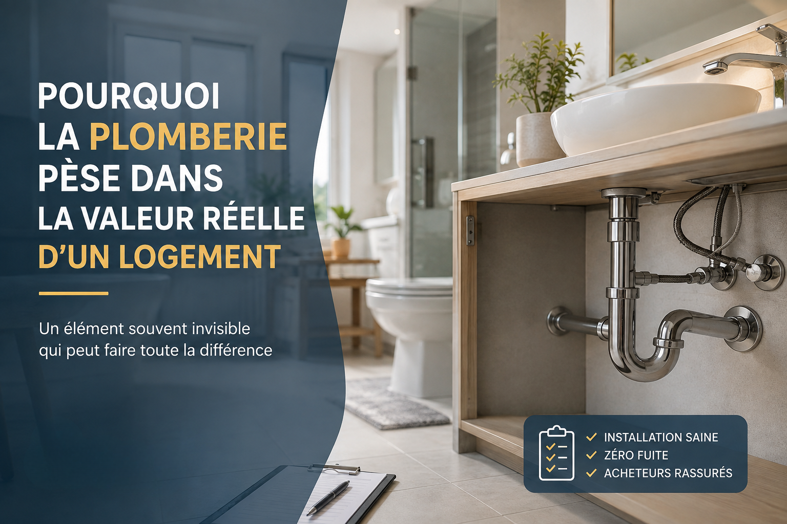 Pourquoi la plomberie pèse dans la valeur réelle d'un logement